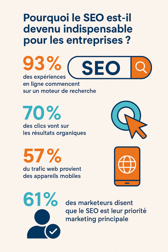 Une infographie sur les statistiques clés du SEO